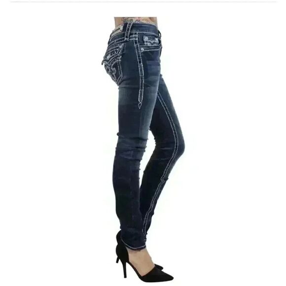 Rock Revival Gemini Skinny Jeans Size 27 - Picture 2 of 12